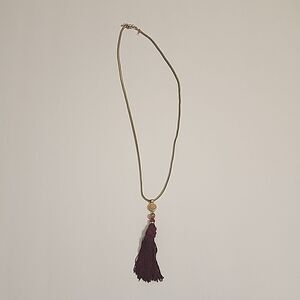 NY Collection Long Tassle Statement Necklace